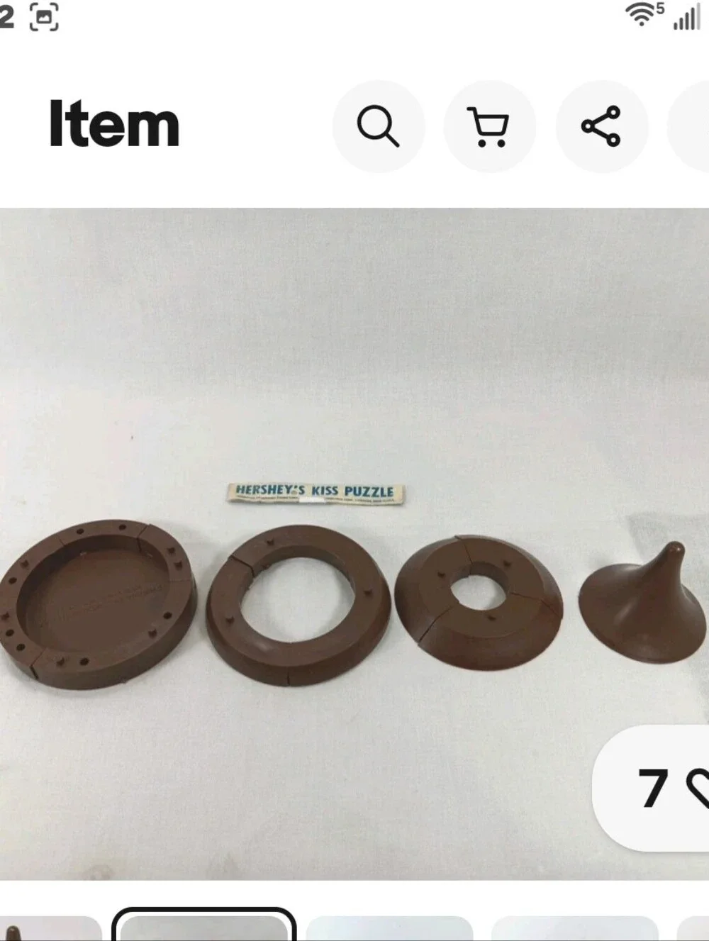 Vintage Hershey's Kiss Puzzle Brain Teaser
